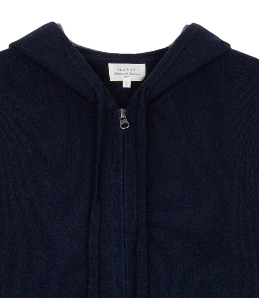 WOOL & CASHMERE ZIP HOODIE