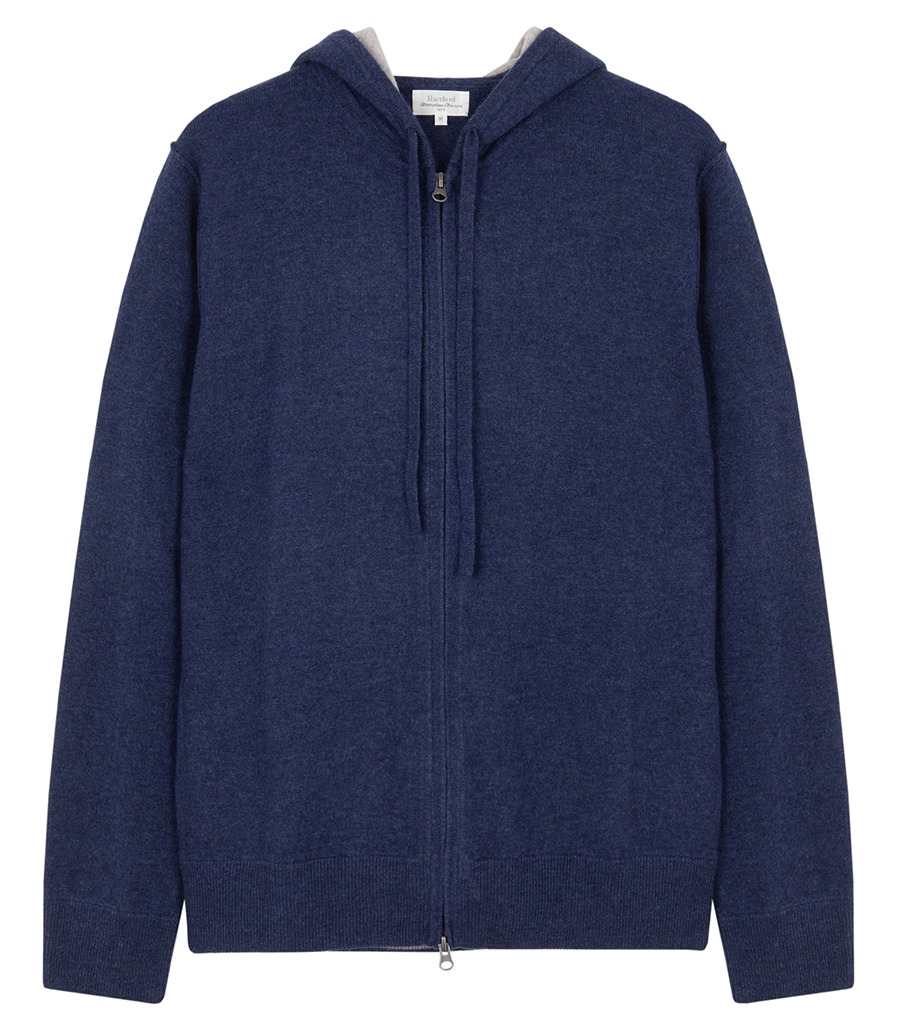 HARTFORD - WOOL & CASHMERE ZIP HOODIE