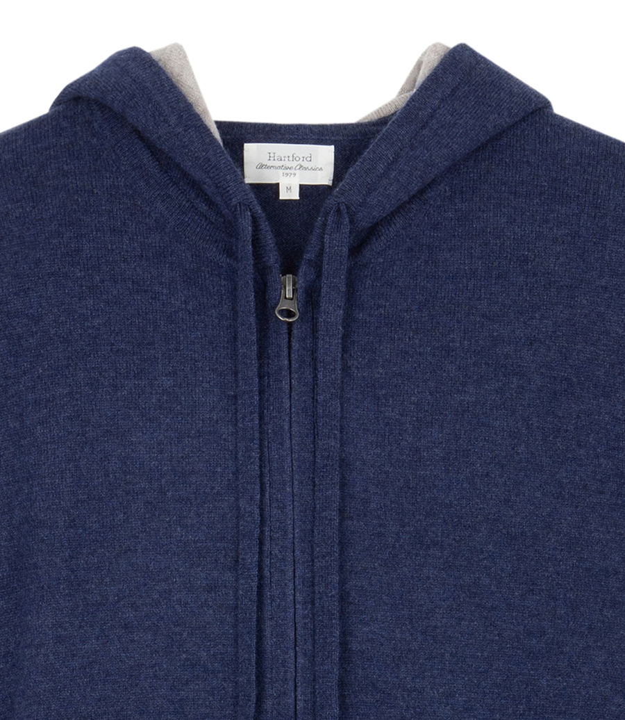 WOOL & CASHMERE ZIP HOODIE