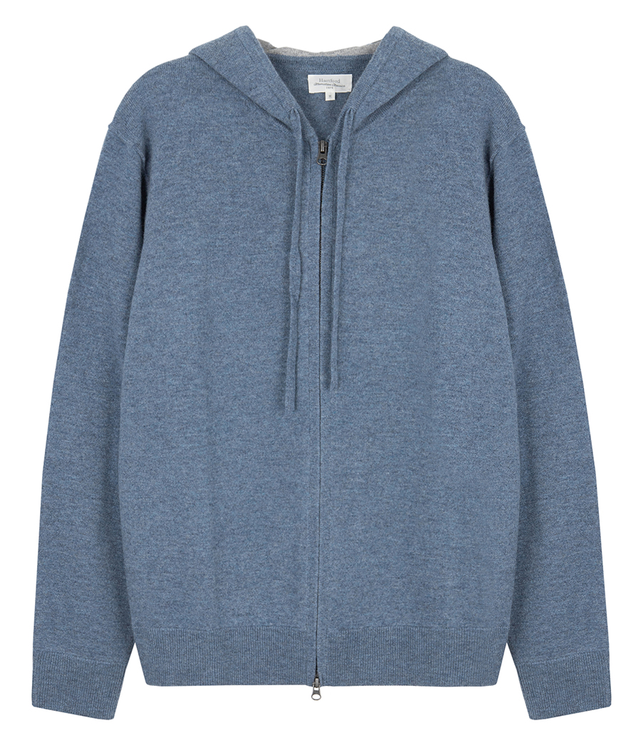 HARTFORD - WOOL & CASHMERE ZIP HOODIE