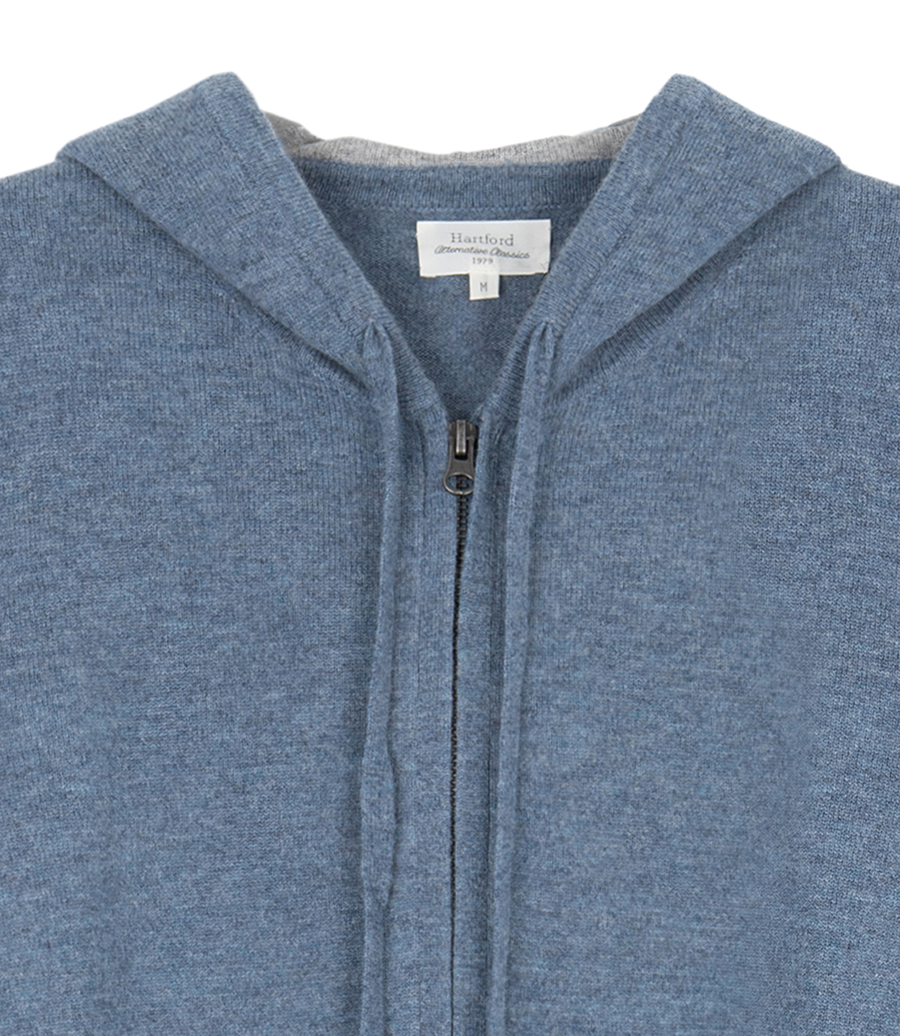 WOOL & CASHMERE ZIP HOODIE