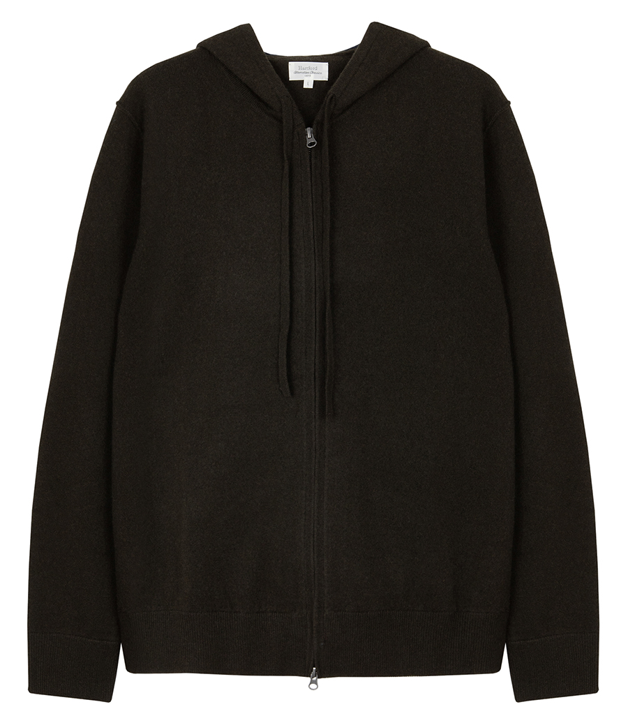 HARTFORD - WOOL & CASHMERE ZIP HOODIE