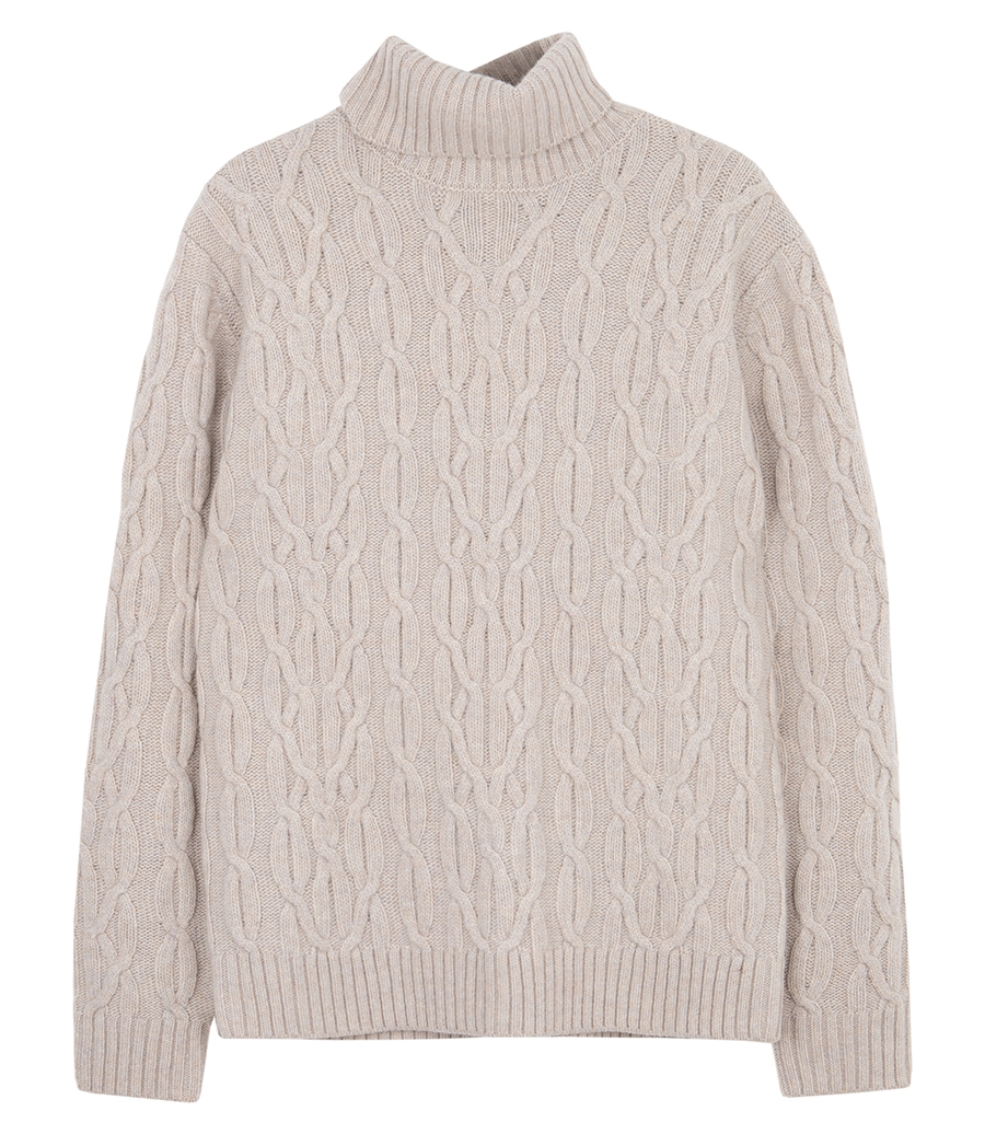 HARTFORD - CABLE ROLL NECK PULLOVER