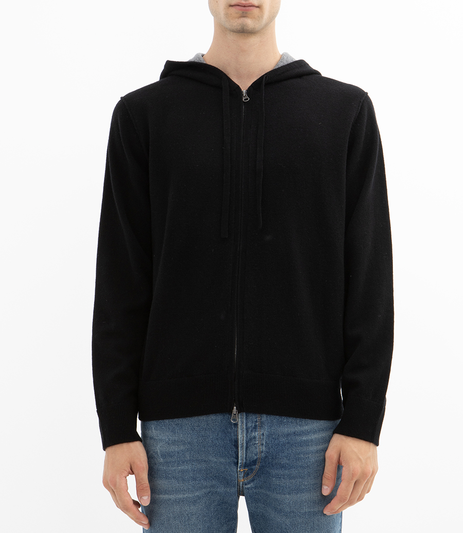 WOOL & CASHMERE ZIP HOODIE