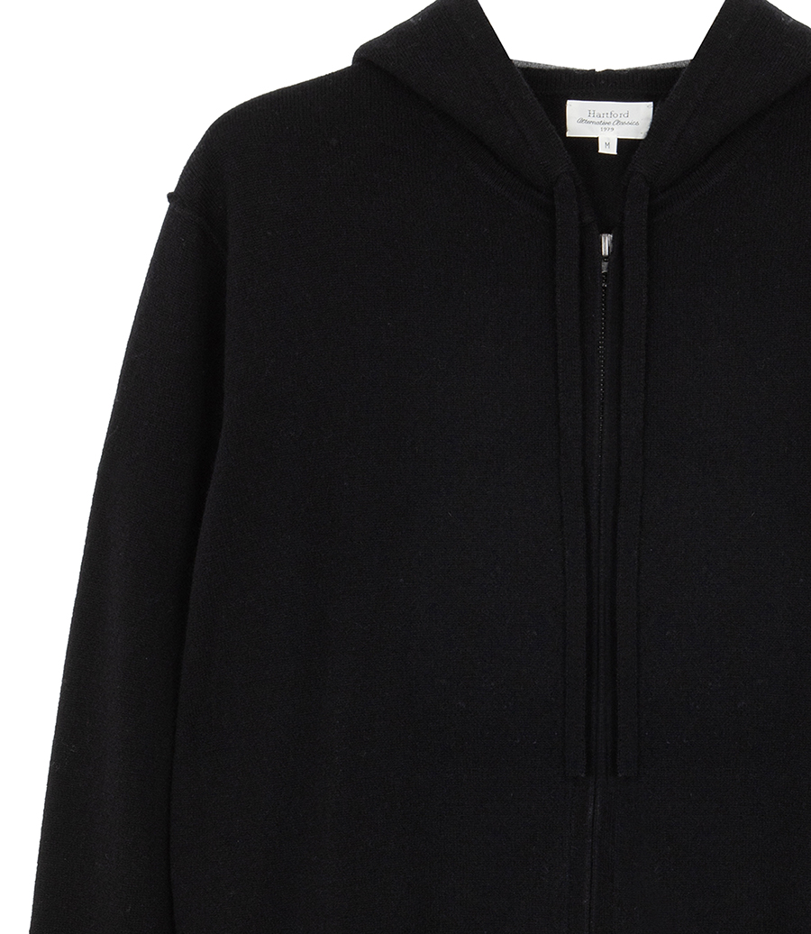 WOOL & CASHMERE ZIP HOODIE