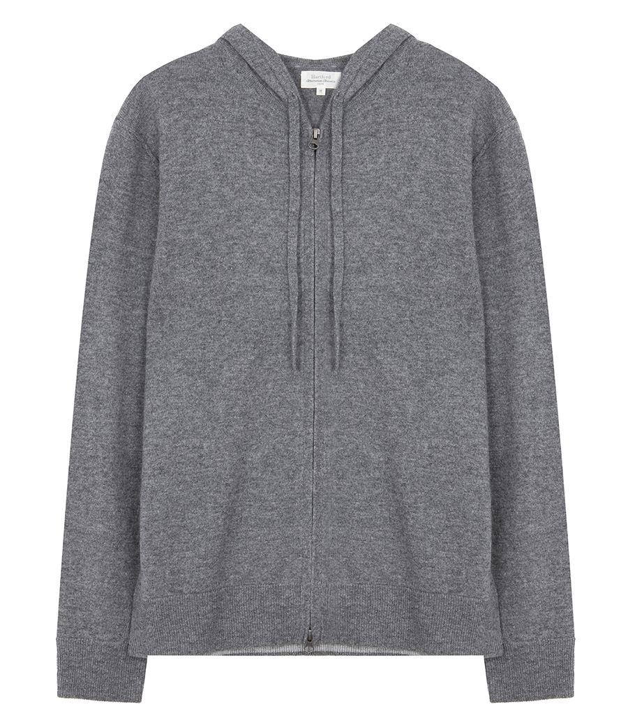 HARTFORD - WOOL & CASHMERE ZIP HOODIE