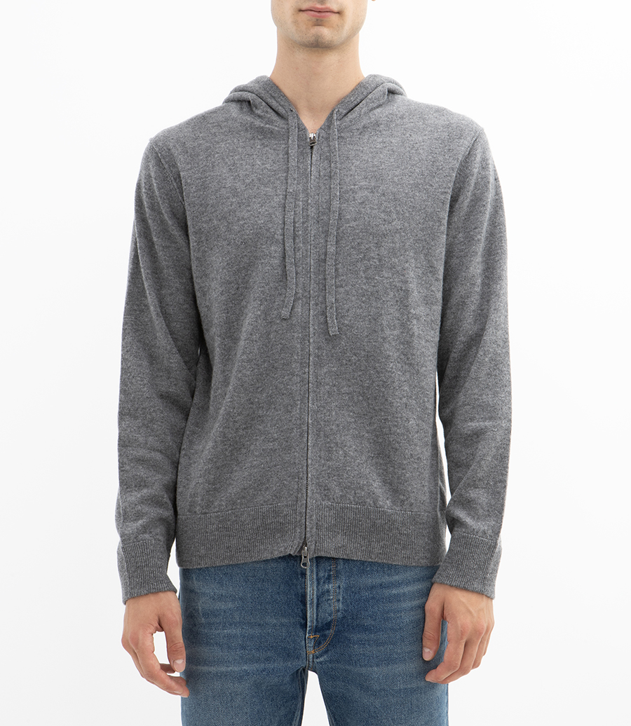 WOOL & CASHMERE ZIP HOODIE