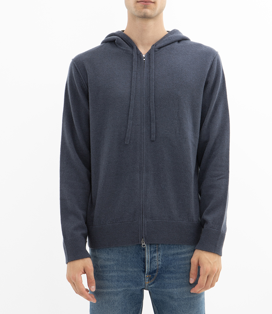 WOOL & CASHMERE ZIP HOODIE