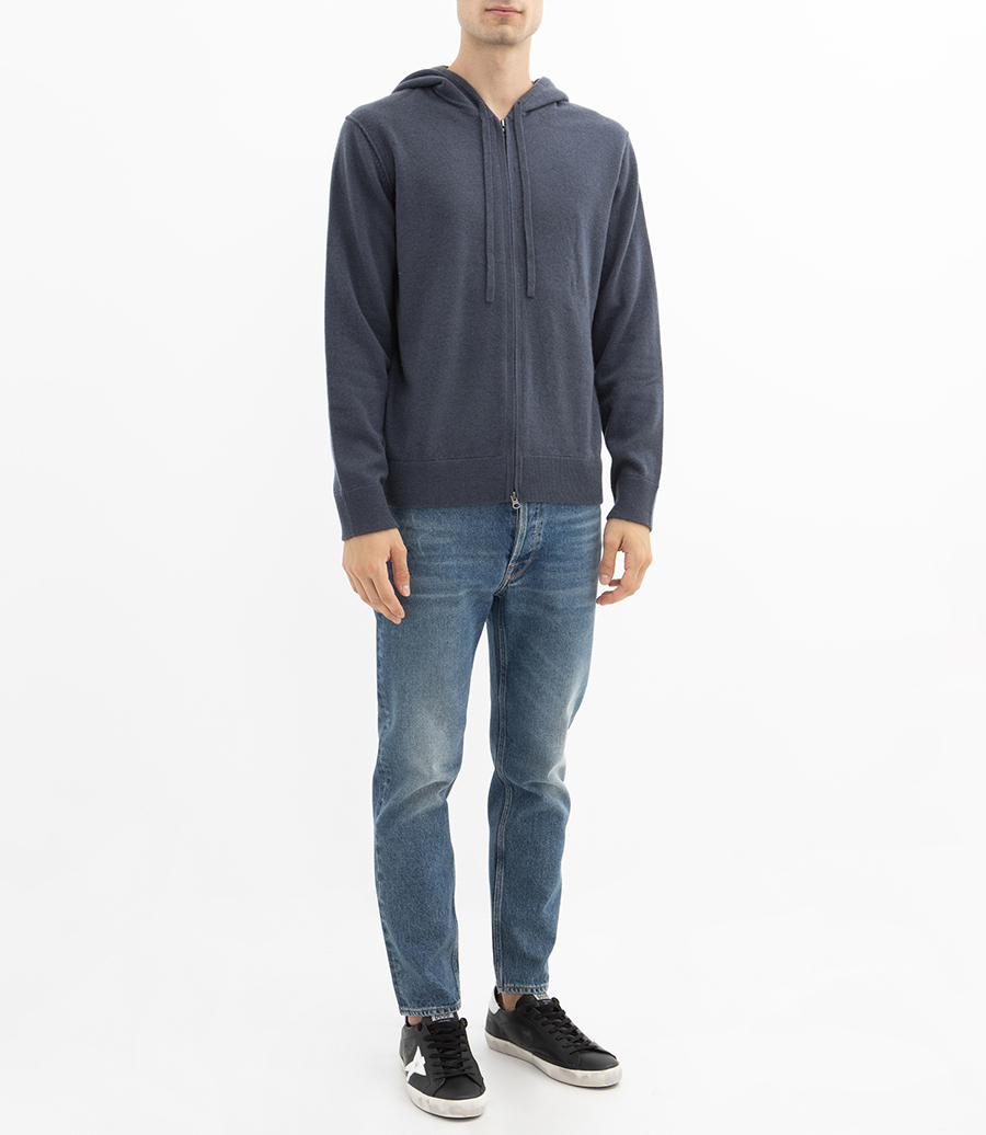 WOOL & CASHMERE ZIP HOODIE