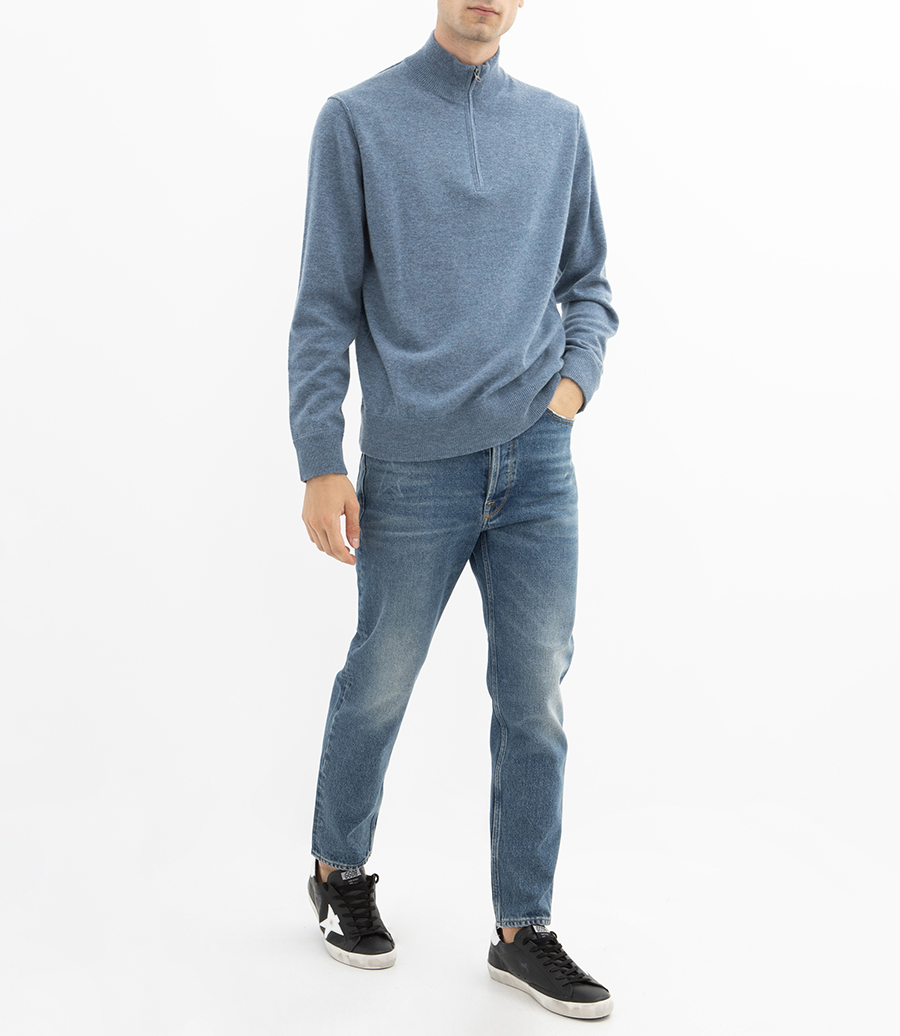 WOOL & CASHMERE TRUCKER SWEATER