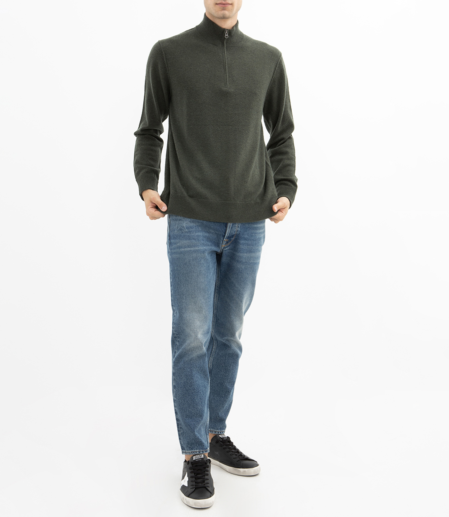 WOOL & CASHMERE TRUCKER SWEATER