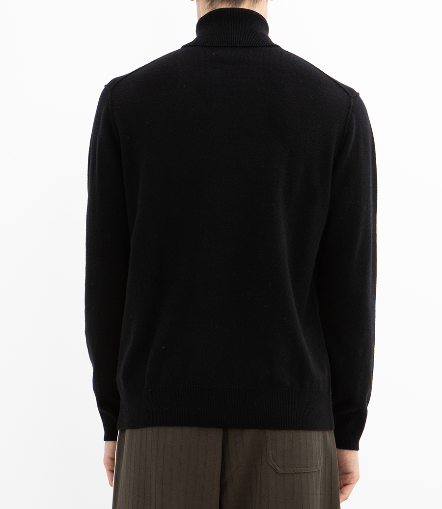 WOOL & CASHMERE ROLL NECK SWEATER