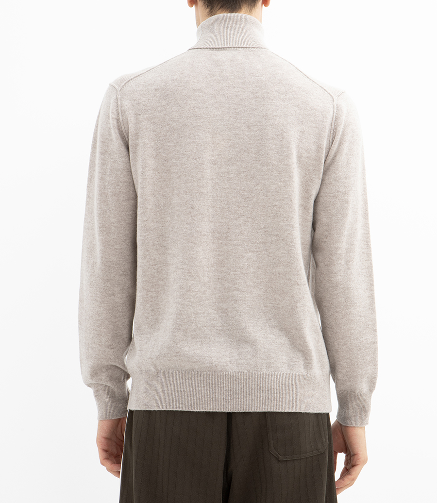 WOOL & CASHMERE ROLL NECK SWEATER