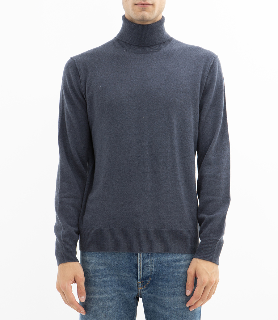 WOOL & CASHMERE ROLL NECK SWEATER