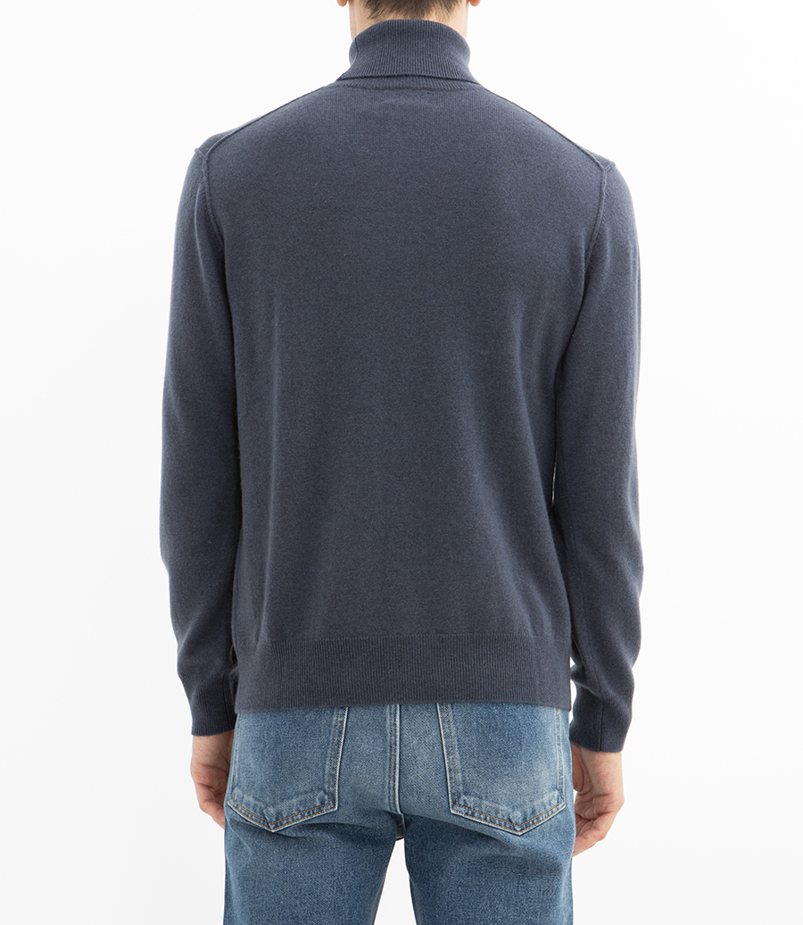 WOOL & CASHMERE ROLL NECK SWEATER