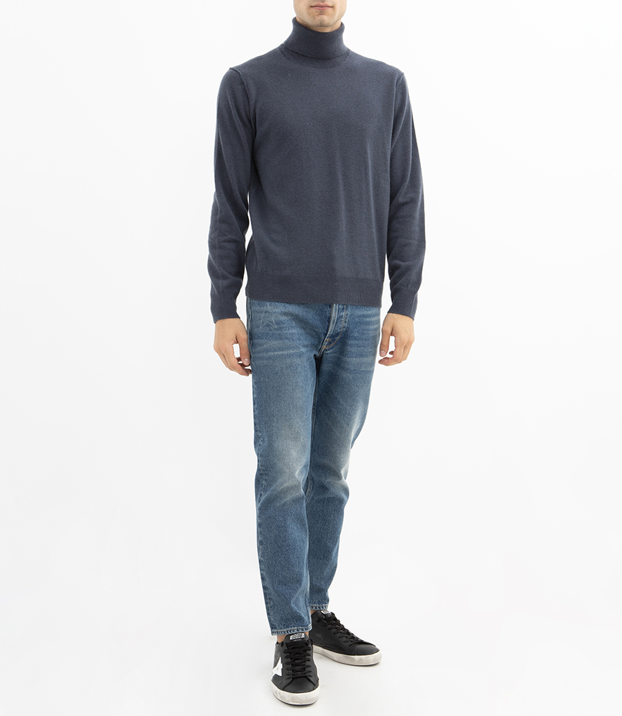 WOOL & CASHMERE ROLL NECK SWEATER