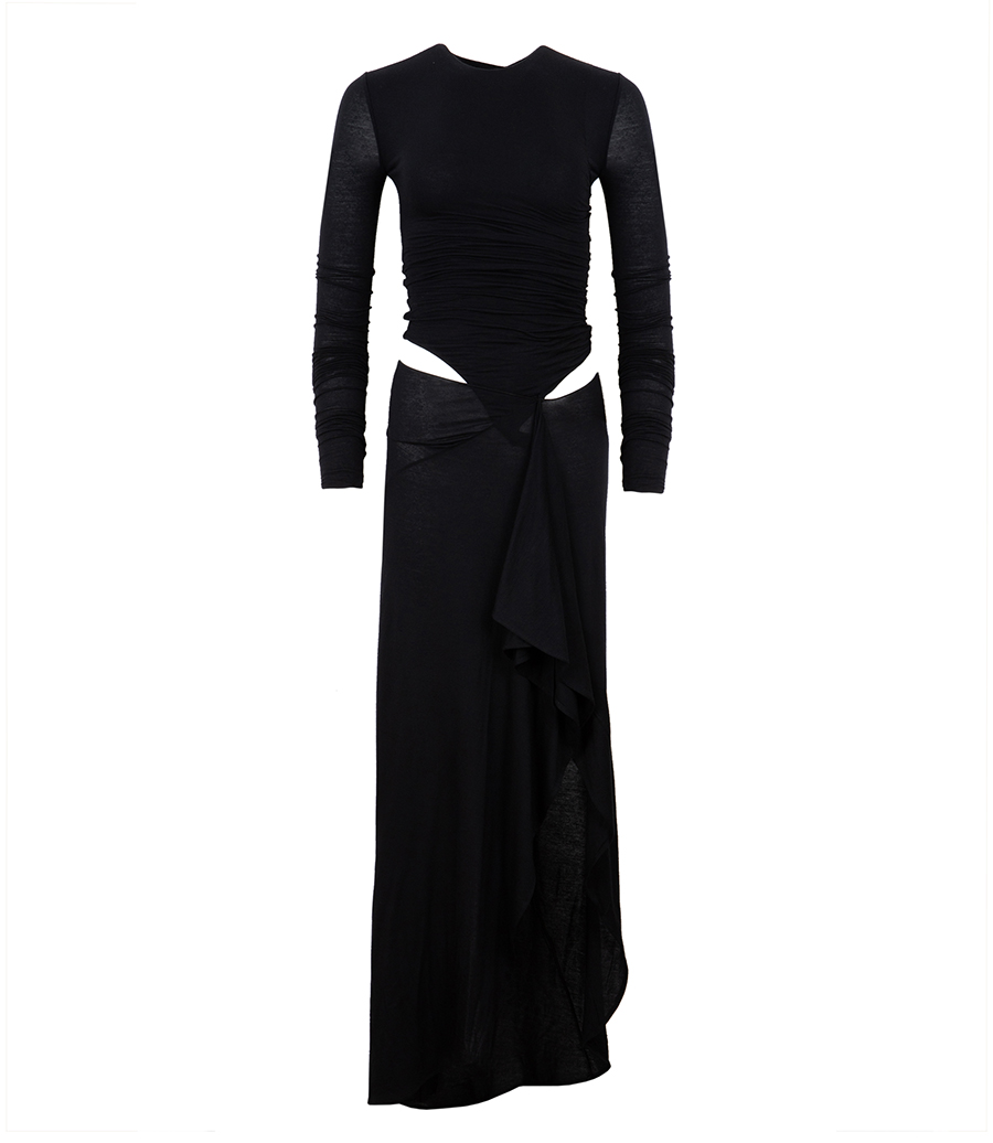 THE ATTICO - MIDI DRESS JERSEY CASHMERE