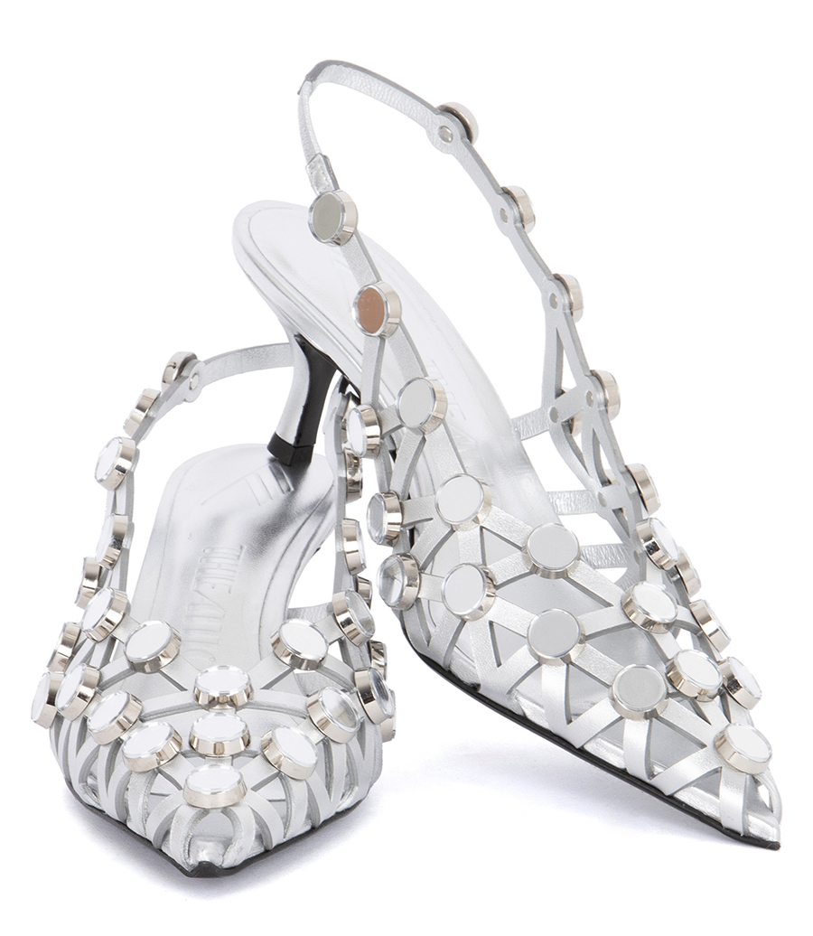 GRID SLINGBACK METALLIC