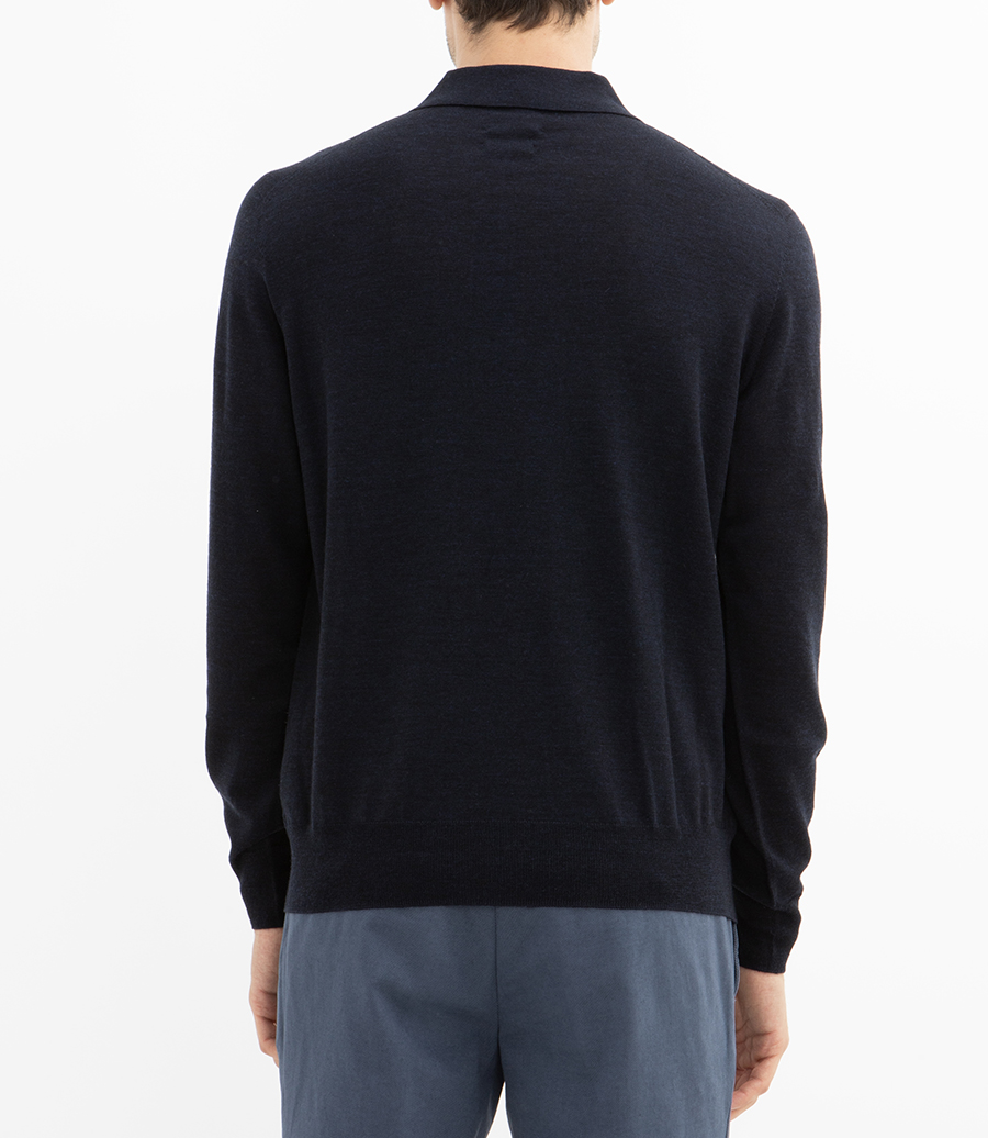 MERINO POLO PULLOVER