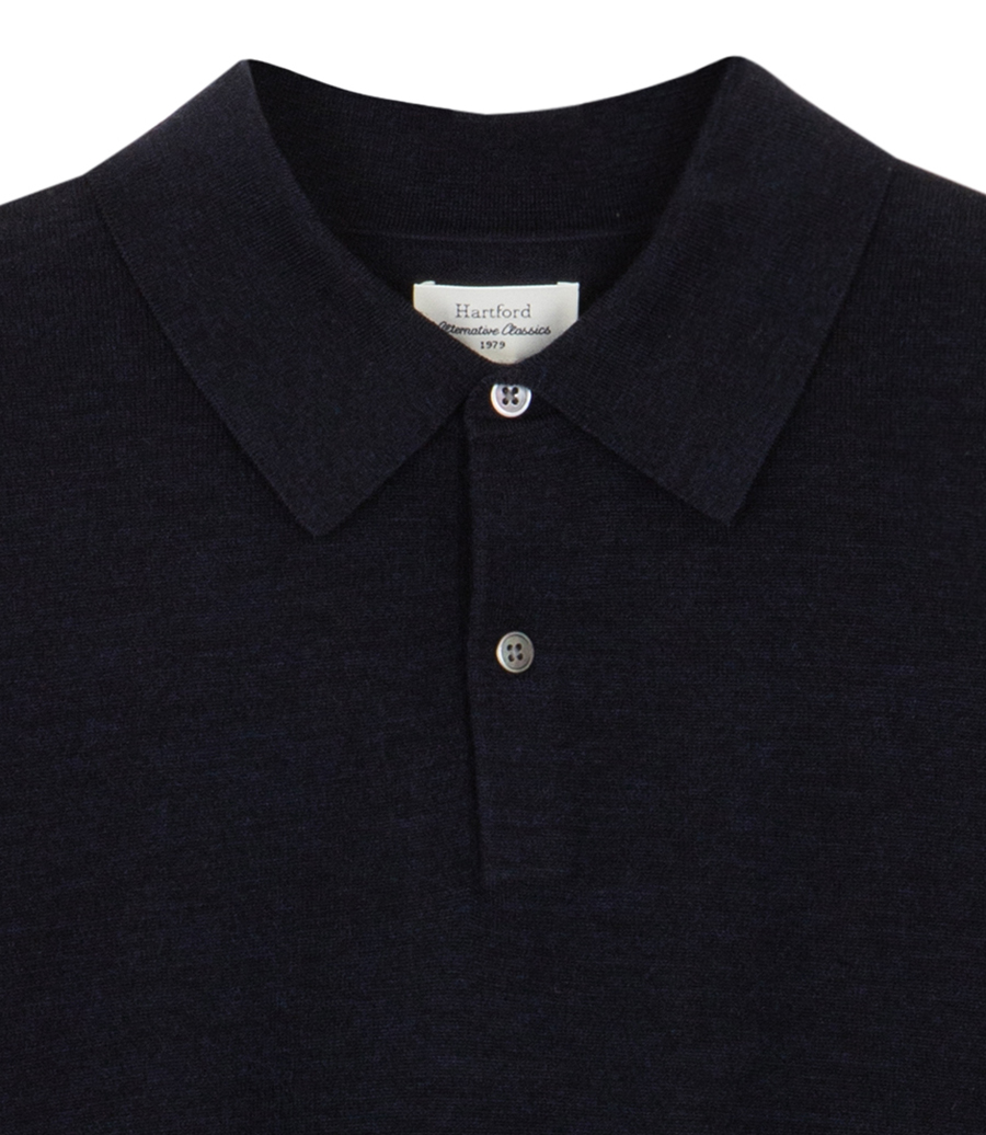 MERINO POLO PULLOVER