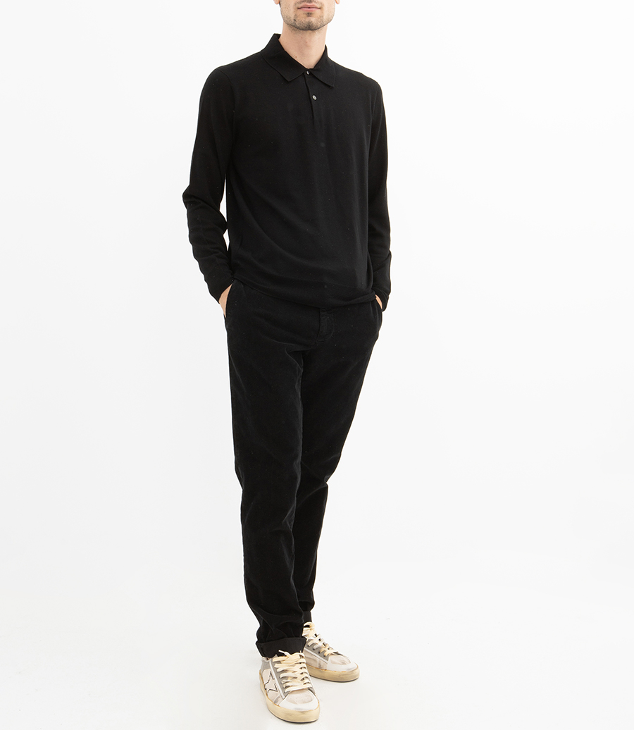 MERINO POLO PULLOVER