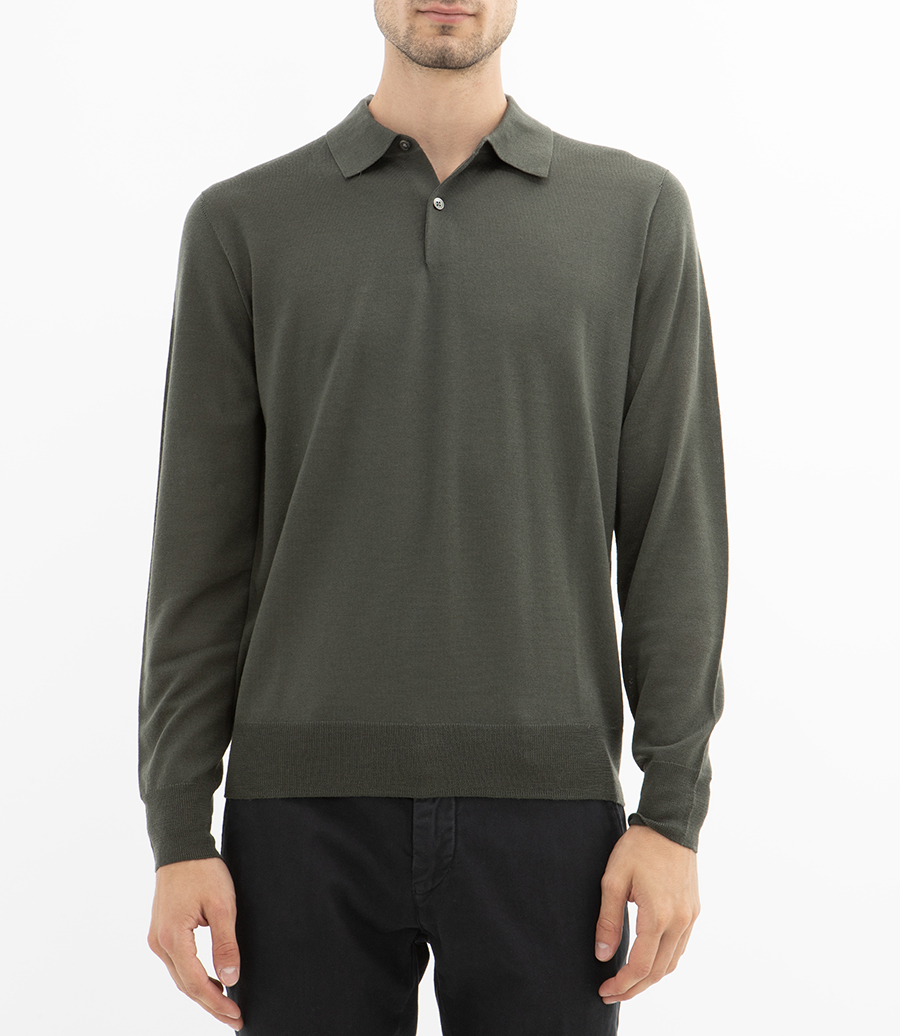 MERINO POLO PULLOVER