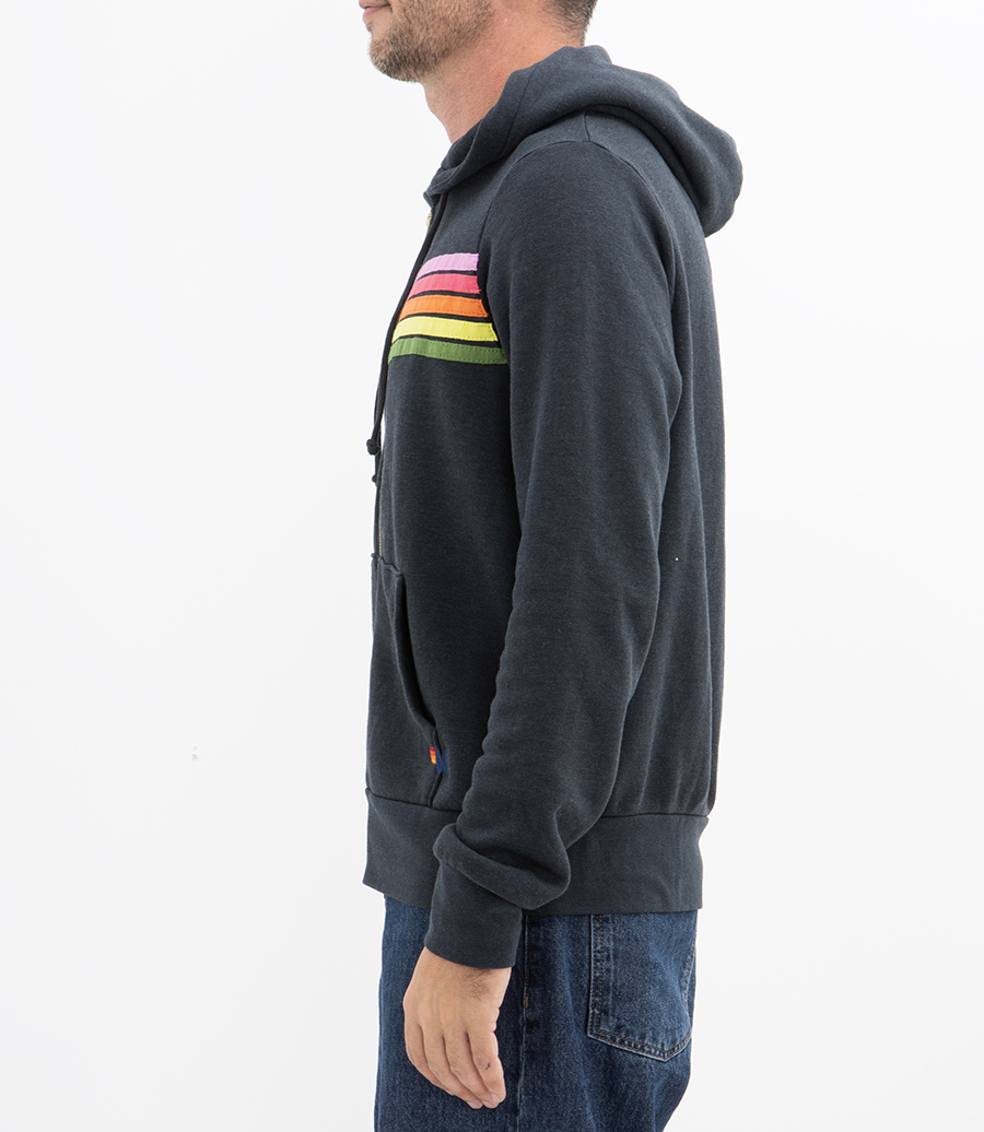 5 STRIPE ZIP HOODIE