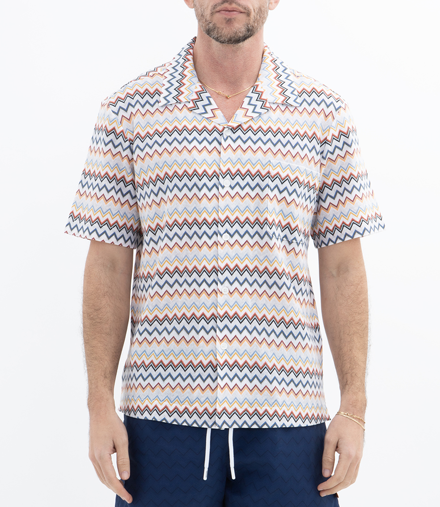 MULTICOLOR ZIG ZAG SHORT SLEEVE SHIRT