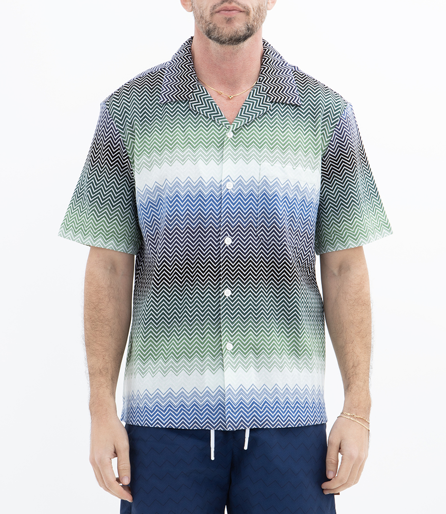 SHORT SLEEVE SHIRT-DEGRADE ZIG ZAG