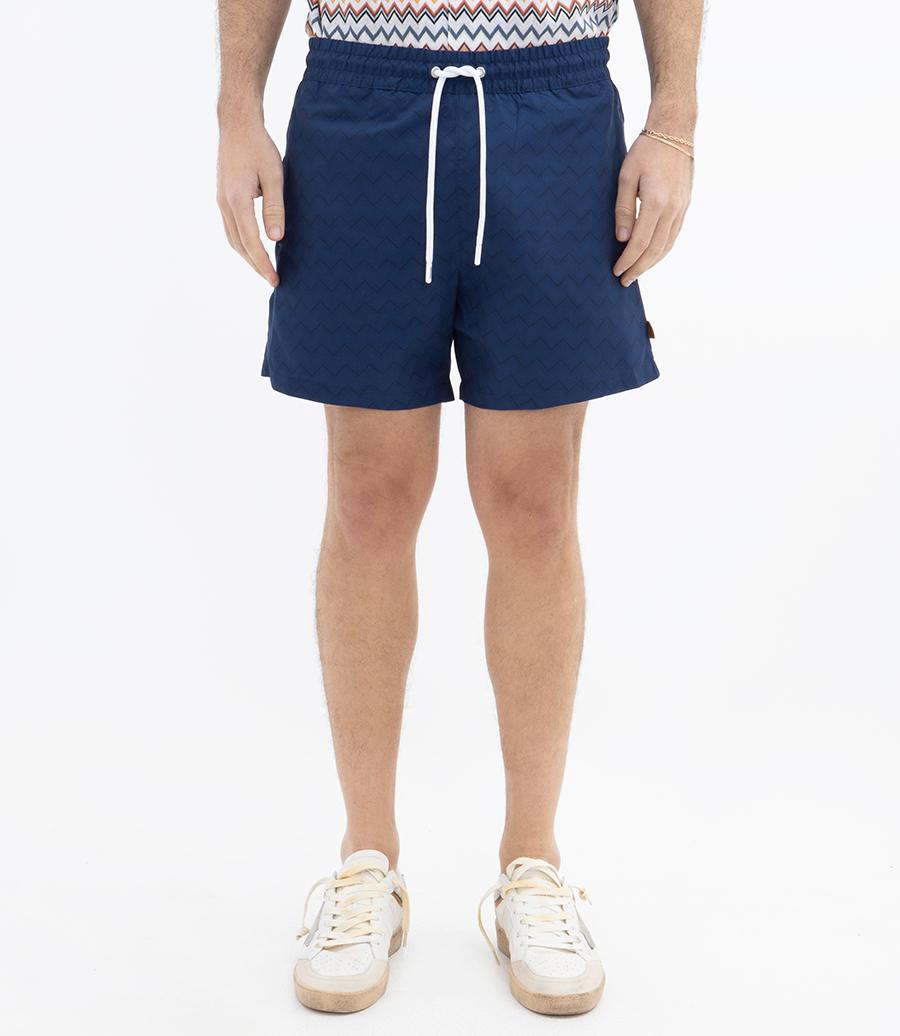 TONAL ZIG ZAG SWIM TRUNKS