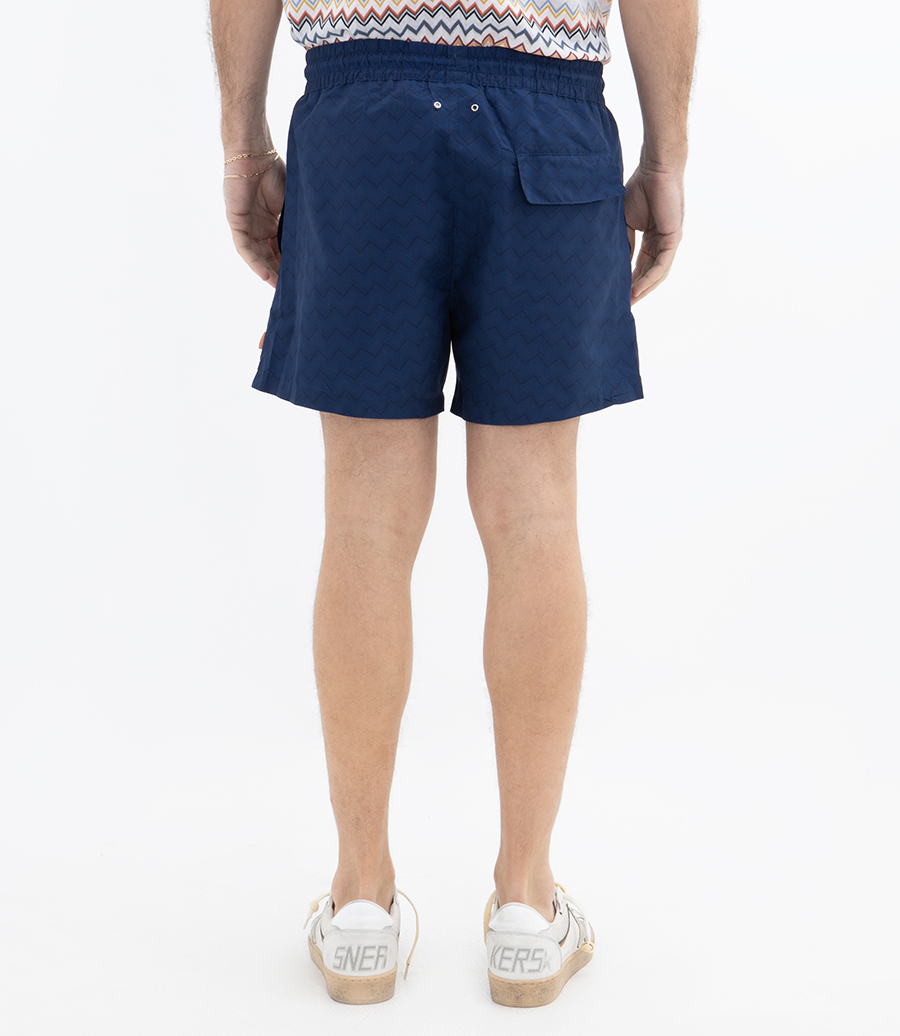 TONAL ZIG ZAG SWIM TRUNKS