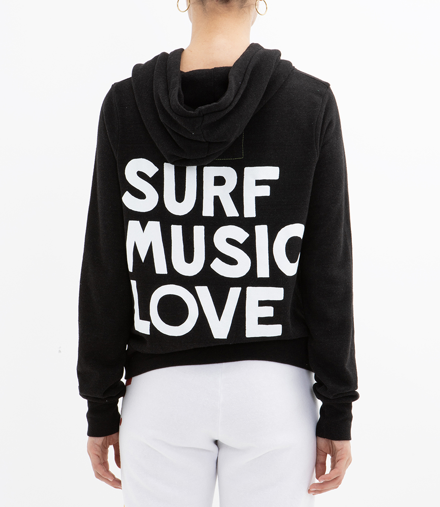 SURF MUSIC LOVE ZIP HOODIE