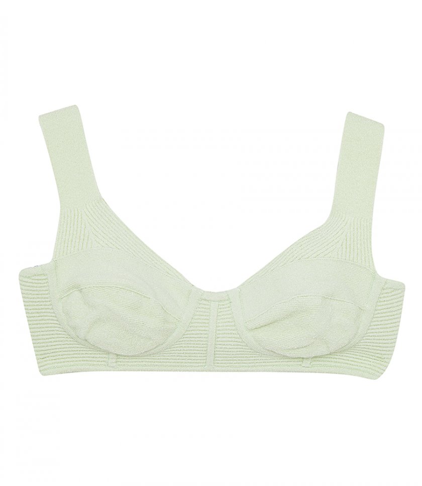 Buy Alanui Knitted Bralette Top - Green At 50% Off