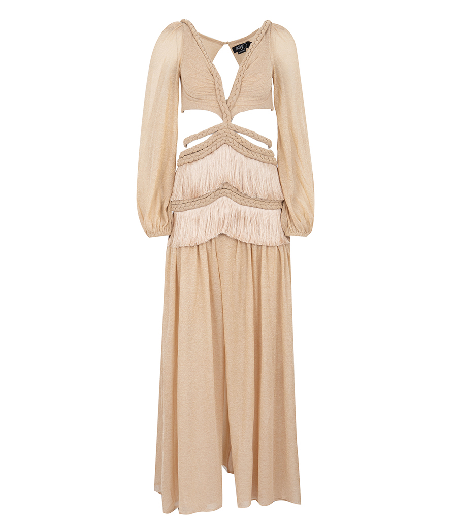 PATBO - METALLIC FRINGE DRESS