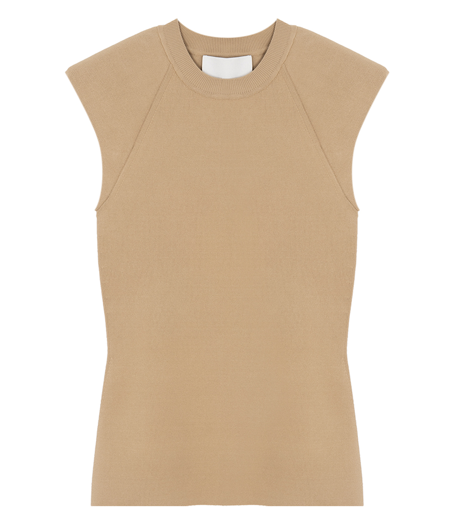 3.1 PHILLIP LIM - COMPACT RIB STRUCTURED SLVLS TOP