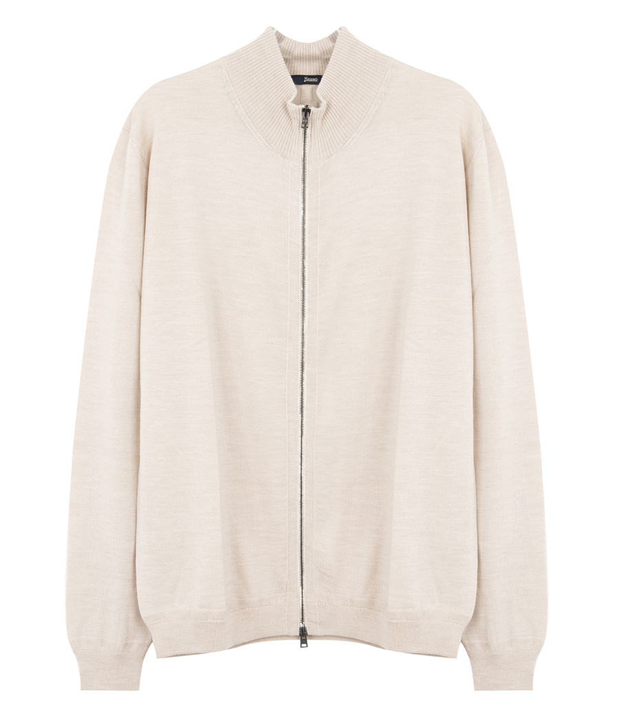 HERNO - BASIC ZIP CARDIGAN