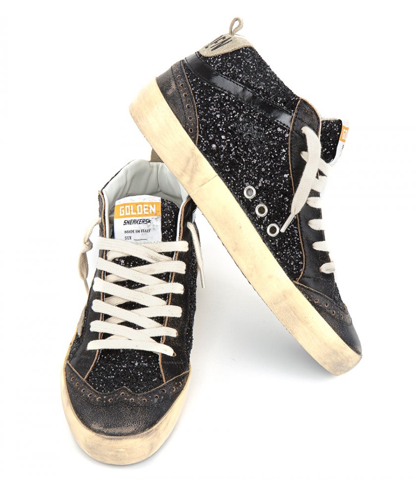 BLACK GLITTER MID STAR