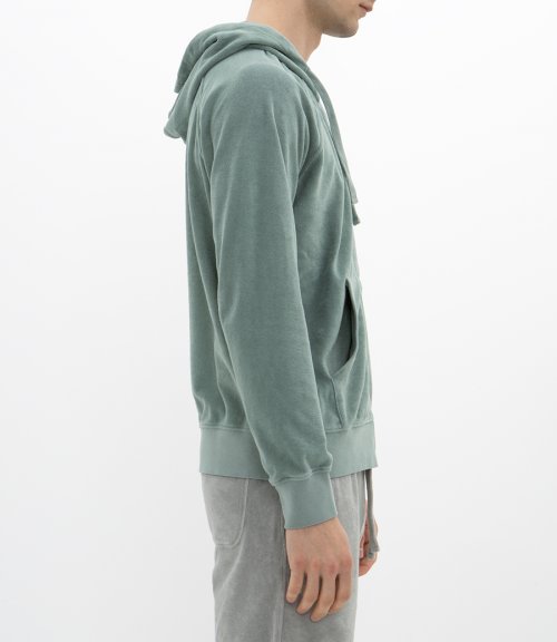 ZIPPER LS TOWELLING HOODIE