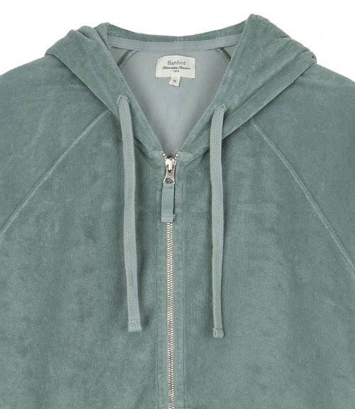 ZIPPER LS TOWELLING HOODIE