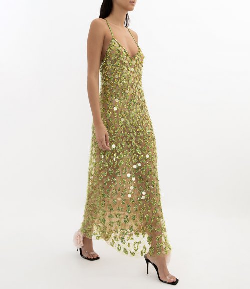 LONG EMBROIDERED DRESS