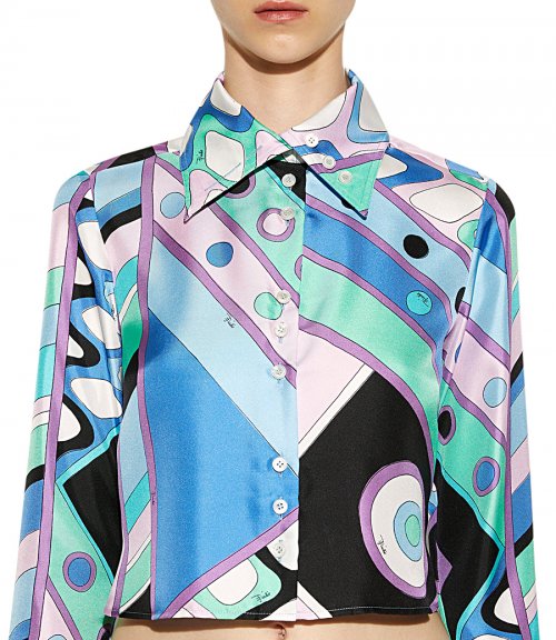 VIVARA-PRINT SILK-TWILL SHIRT