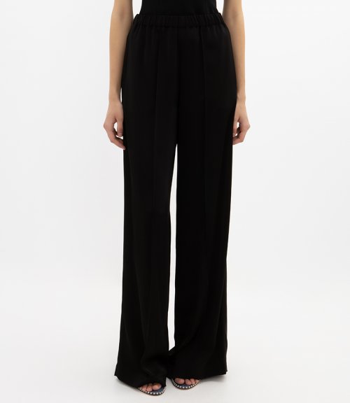 ELASTIC WAISTBAND SATIN TROUSERS