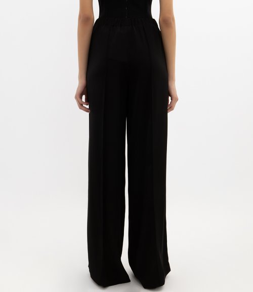 ELASTIC WAISTBAND SATIN TROUSERS