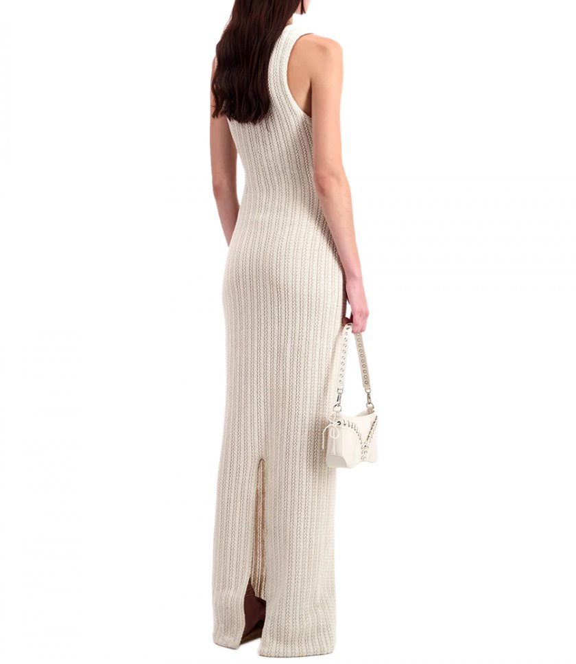 OFF WHITE BRAIDED TANK DRESS