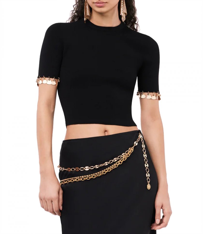 TOP EMBELLISHED WITH GOLDEN STUD