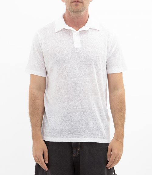 LINEN POLO SS