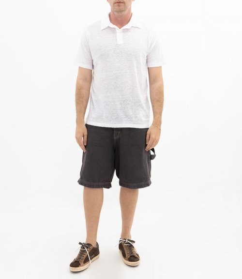 LINEN POLO SS