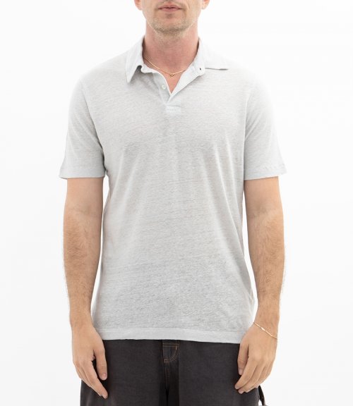 LINEN POLO SS