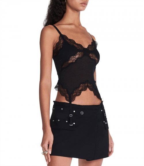 LACE RIB GARTER TANK