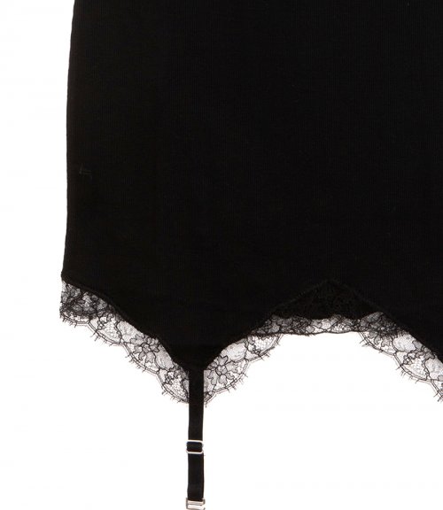 LACE RIB CAMI DRESS